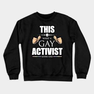 This is What a Gay Activist Looks Like LGBTQ Pride Crewneck Sweatshirt